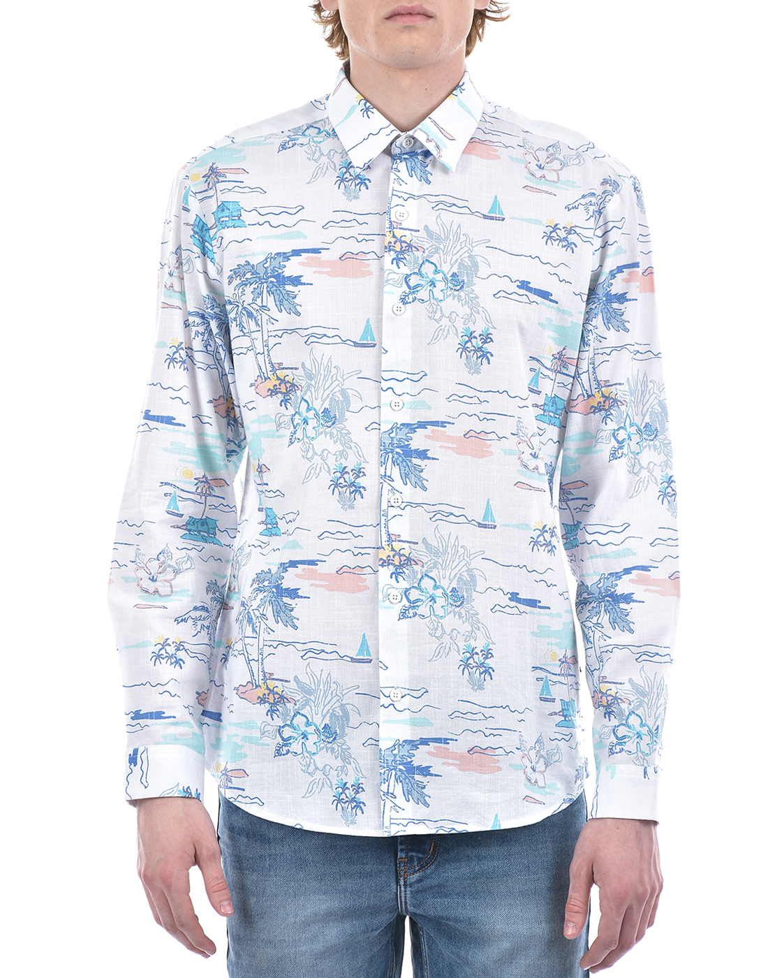 Numero Uno Men Graphic Print White Shirt